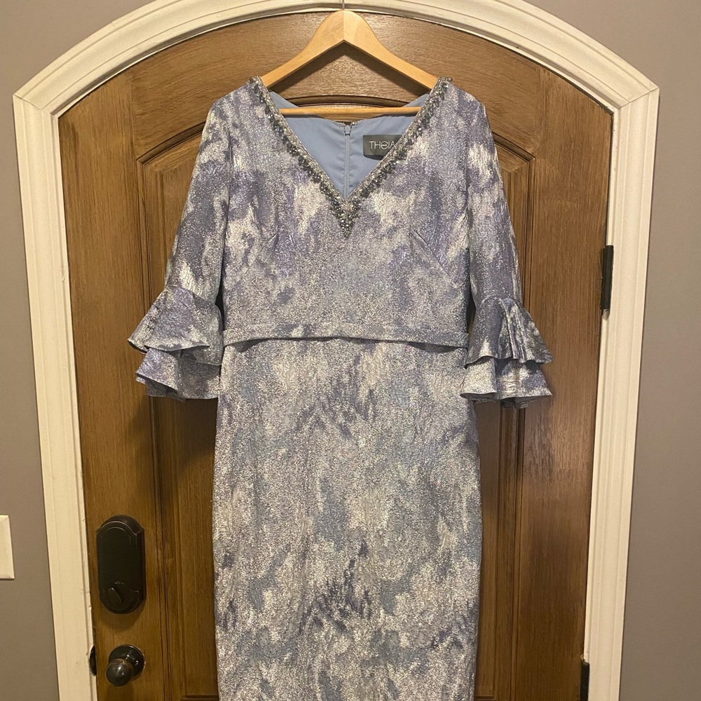 Mother of the Bride dress.  Beautiful fabric with jewels. Purchased from Saks.